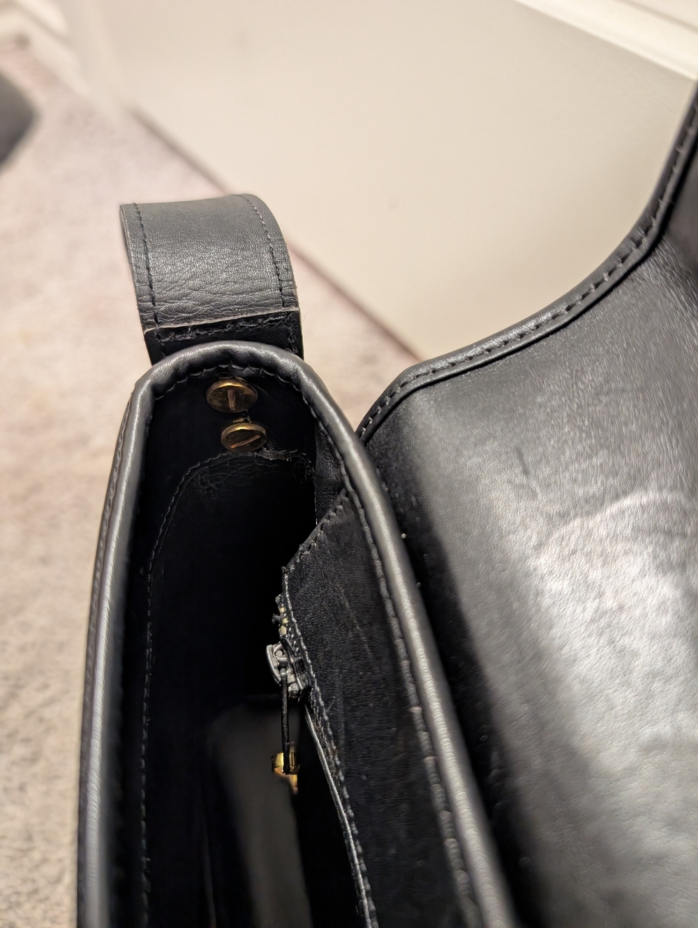 Authentic Christian Dior Black Woven Leather Shoulder/Crossbody Bag - Picture 14 of 16